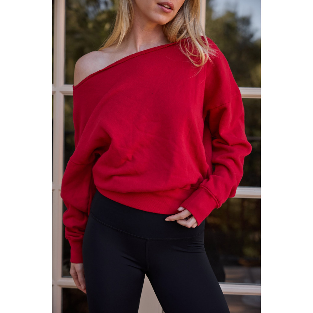Arc Luxe Off The Shoulder Sweatshirt