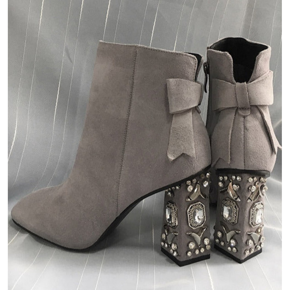 Alba Crystal Suede Heels