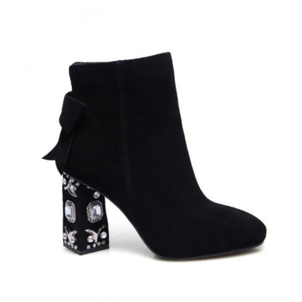 Alba Crystal Suede Heels