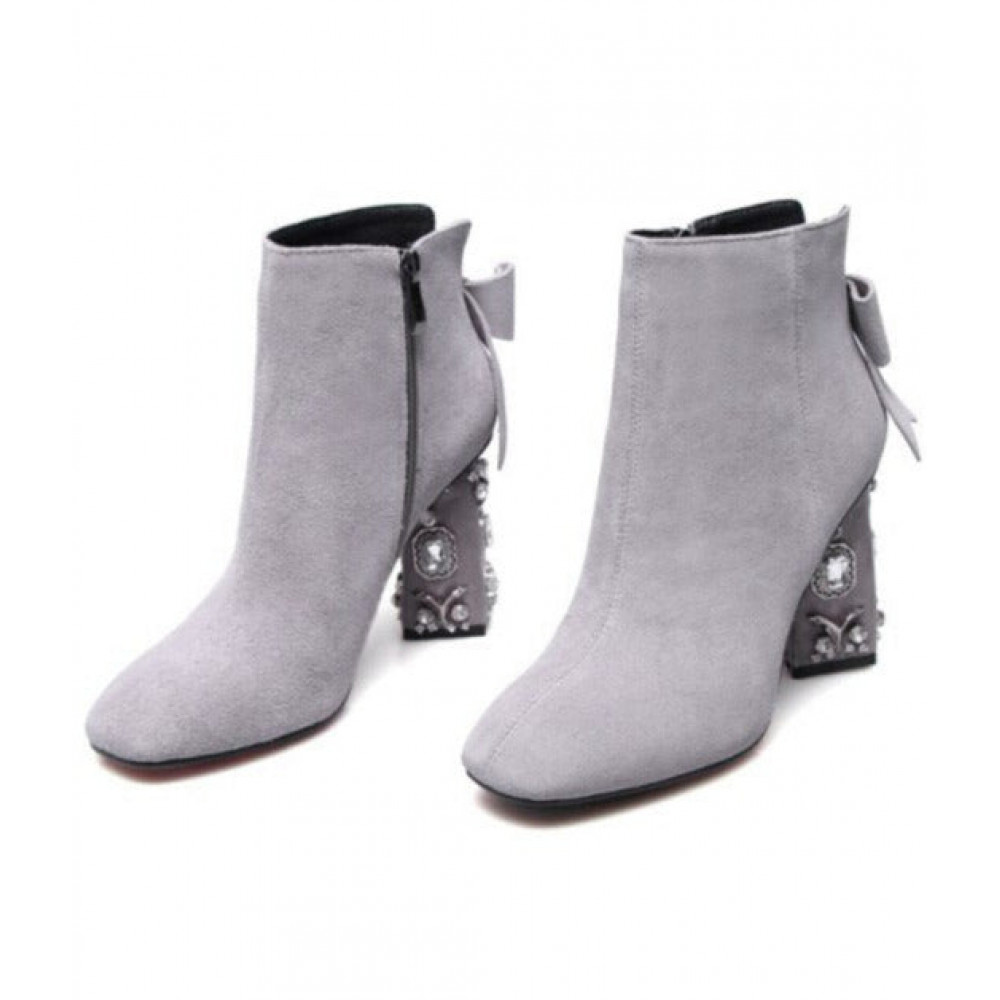 Alba Crystal Suede Heels