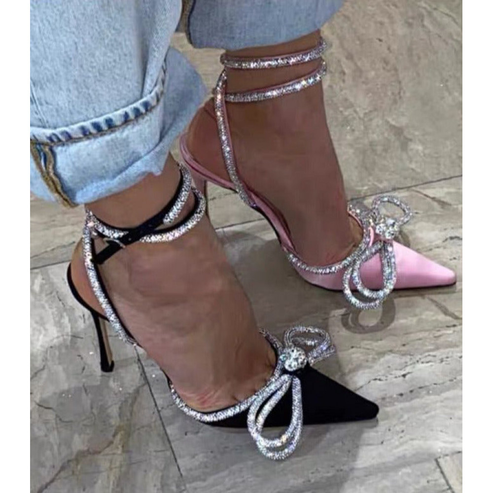 Satén Crystal Heels