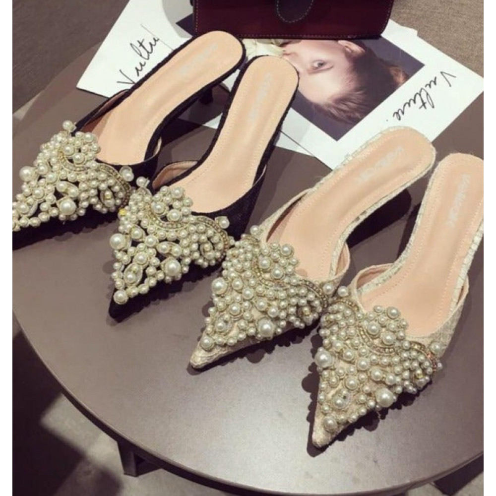 Sunset Vida Pearl Embellished Heels