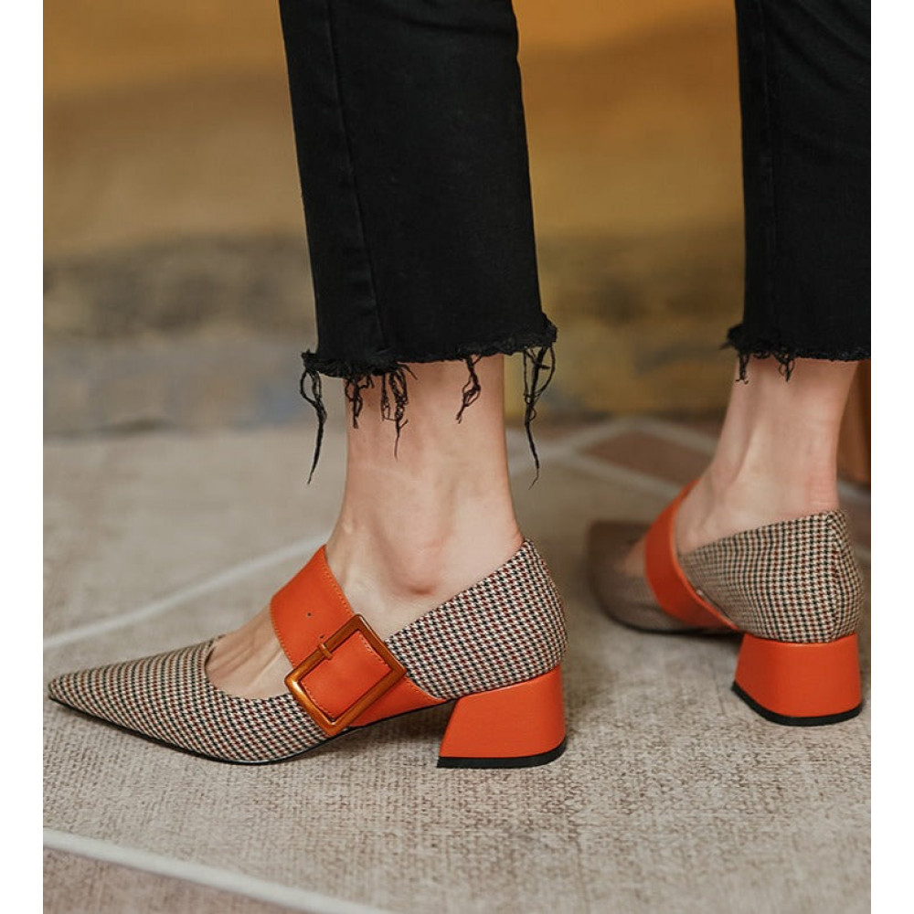 Nacre Orange Heels