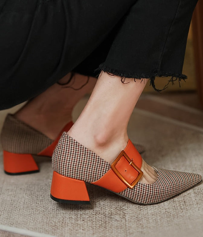 Nacre Orange Heels