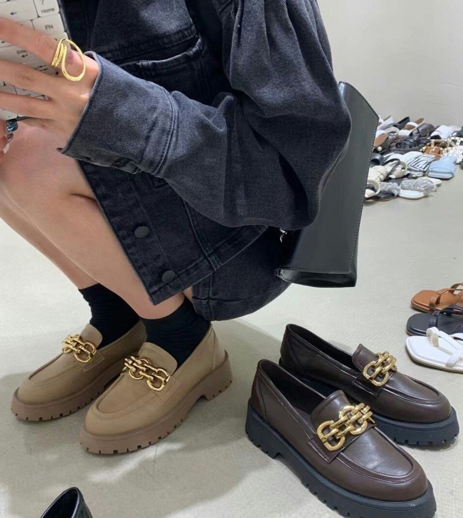 Fiore Metal Chain Loafers