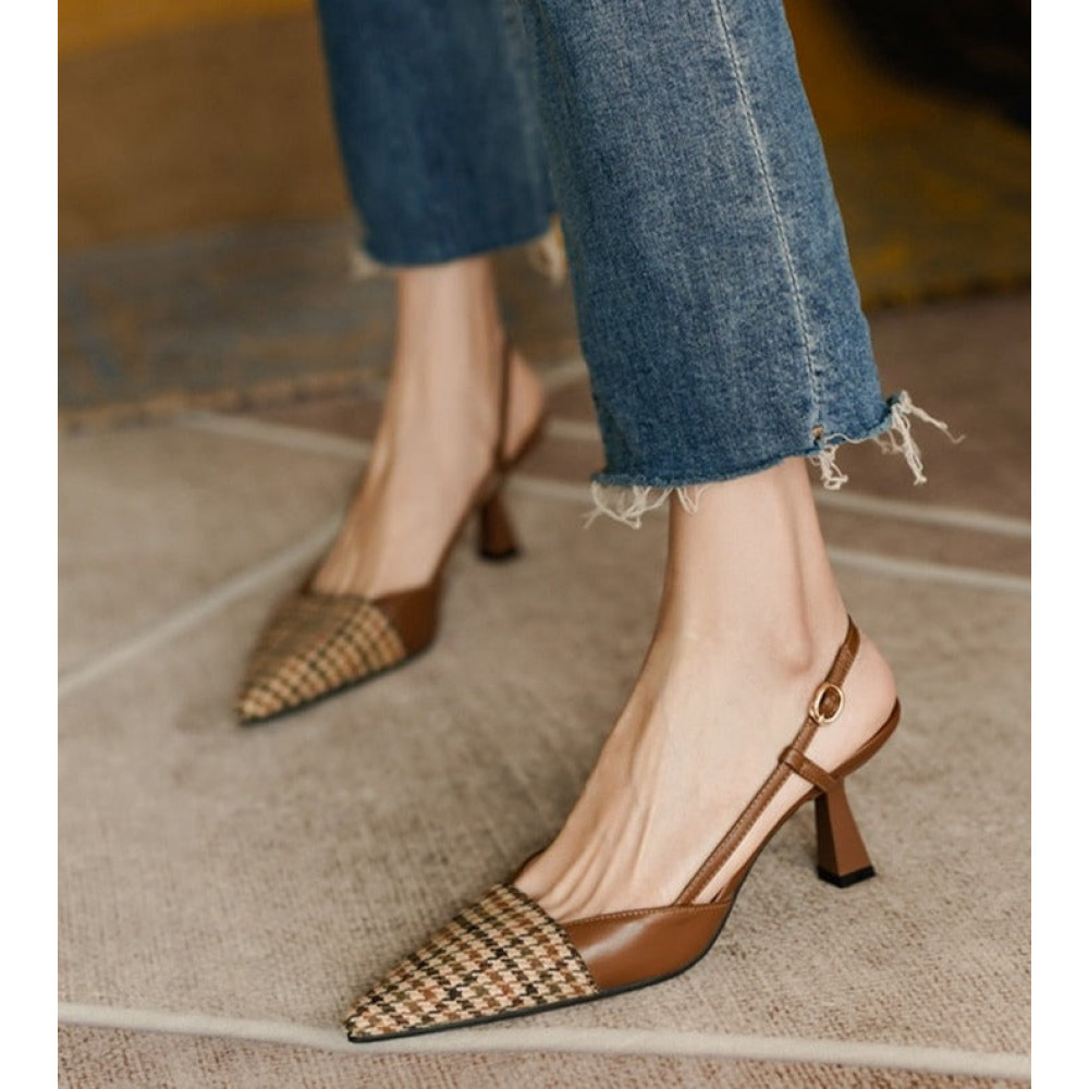 Warm Leather Kitten Heels