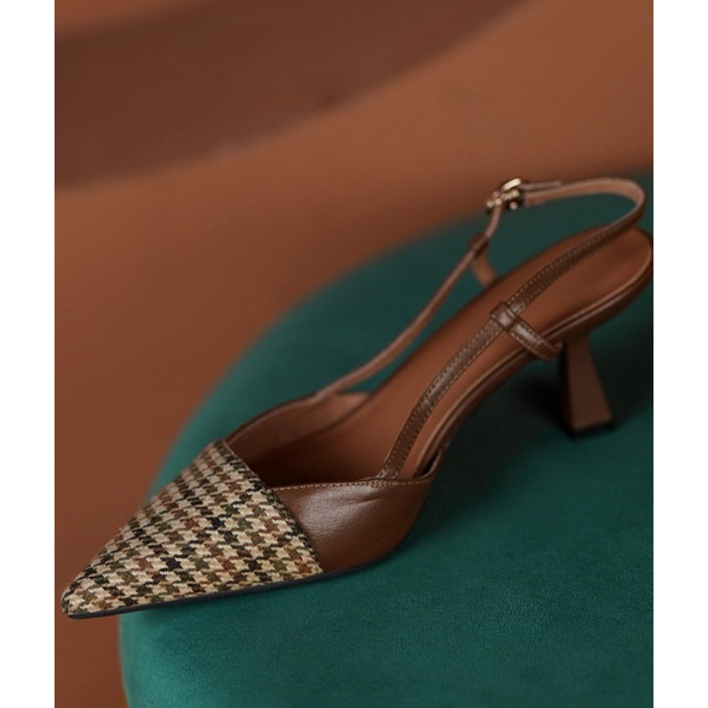 Warm Leather Kitten Heels